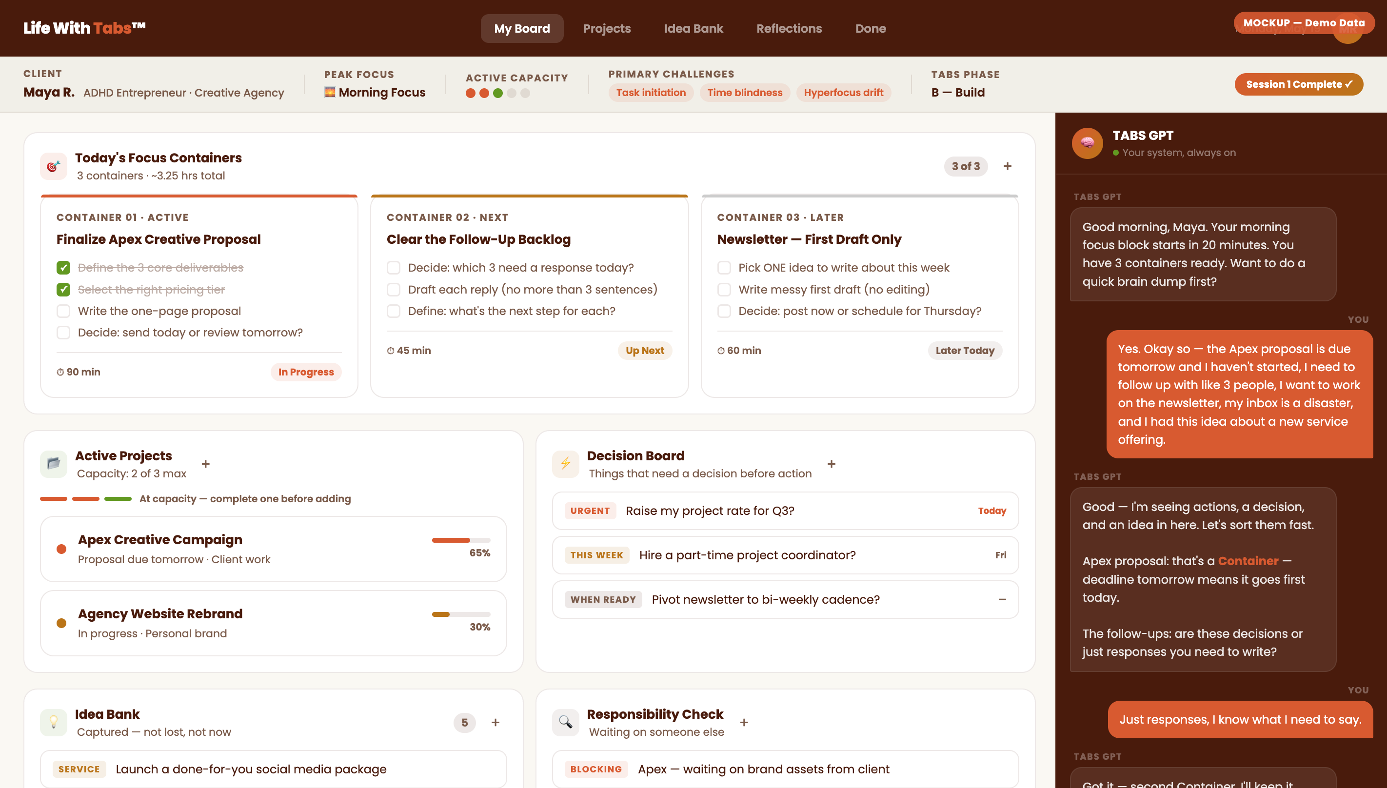 TABS Dashboard